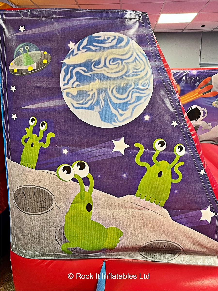 Space V Front Low Height Bouncy Castle - Bouncy Castle and Soft Play ...